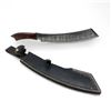 Image 1 : Fixed 10.5" Damascus Blade Knife with Leather Sheath