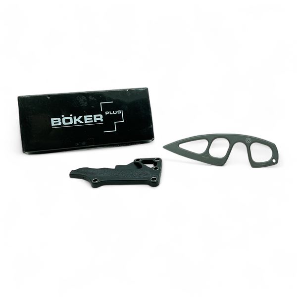 Boker Plus One Piece 2 1/2" Blade Skeletonized Tactical Survival Knife with AB5 Sheath