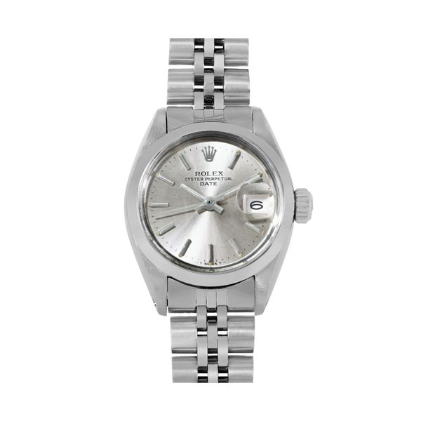 Rolex Ladies Stainless Steel Smooth Bezel Date Watch