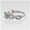 Image 4 : Lab Created Sparkling 2.5 Ct VVS1 Mint Green Moissanite Ring