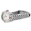 Image 4 : Rolex Ladies Stainless Steel Ruby And Diamond Bezel Date Watch