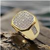 Image 3 : Men's 14 Kt Gold Plate 6.25 Cttw. Lab Simulated Diamond Ring