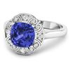 Image 2 : 14KT White Gold 1.99ctw Tanzanite and Diamond Ring
