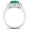 Image 4 : 14KT White Gold 2.85ct Zambian Emerald and Diamond Ring