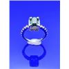 Image 2 : Dazzling 4.5ct VVs1 Deep Emerald Green Fire Moissanite Ring