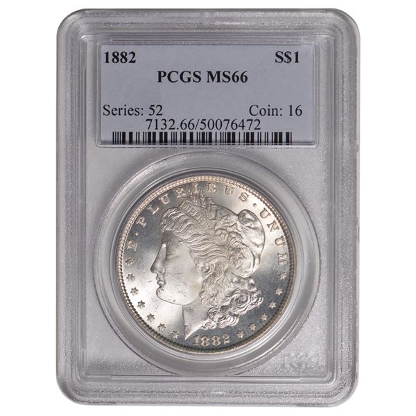 1882 $1 Morgan Silver Dollar PCGS MS66