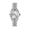 Image 1 : Rolex Ladies Stainless Steel Sapphire And Diamond Bezel Date Watch