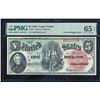 Image 1 : 1869 $5 Rainbow Legal Tender Note PMG 65EPQ