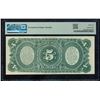 Image 2 : 1869 $5 Rainbow Legal Tender Note PMG 65EPQ