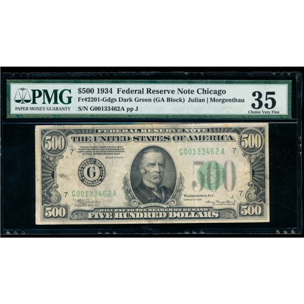 1934 $500 Chicago FRN PMG 35