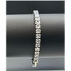 Image 5 : Sparkling 14 Kt White Gold Plated Simulated Diamond Tennis Bracelet