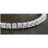 Image 7 : Sparkling 14 Kt White Gold Plated Simulated Diamond Tennis Bracelet
