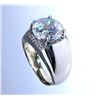 Image 4 : Men's 18 Kt White Gold Plate 5 Ct Lab Simulated Diamond Ring