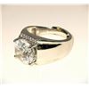 Image 5 : Men's 18 Kt White Gold Plate 5 Ct Lab Simulated Diamond Ring