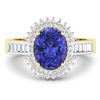 Image 3 : 14KT Yellow Gold 1.41ctw Tanzanite and Diamond Ring