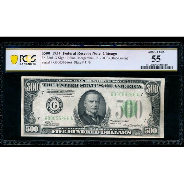 1934 $500 Chicago FRN PCGS 55
