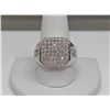 Image 2 : Mens 14 Kt Tri-Layered White Gold Lab Simulated Diamond Ring