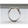 Image 7 : Mens 14 Kt Tri-Layered White Gold Lab Simulated Diamond Ring