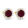 Image 3 : 14KT Yellow Gold 2.1ctw Ruby and Diamond Earrings