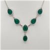 Image 4 : Lab Created Stunning 4 Piece Tsavorite Garnet Jewelry Set