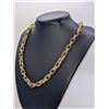 Image 2 : Huge 65.4 Gram 14 Kt Yellow Gold Plated Rolo Box Link Necklace