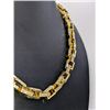 Image 4 : Huge 65.4 Gram 14 Kt Yellow Gold Plated Rolo Box Link Necklace