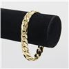 Image 1 : Huge 47 Gram 14 Kt Gold Plated Cuban Link Bracelet