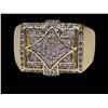 Image 2 : Men's 14 Kt Gold Plate 5.75 Ct.. Lab Simulated Diamond Ring