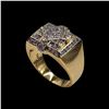 Image 4 : Men's 14 Kt Gold Plate 5.75 Ct.. Lab Simulated Diamond Ring