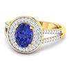 Image 2 : 14KT Yellow Gold 1.09ctw Tanzanite and Diamond Ring