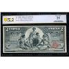 Image 1 : 1896 $2 Educational Silver Certificate PCGS 25