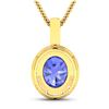 Image 3 : 14KT Yellow Gold 2.5ctw Tanzanite and Diamond Pendant