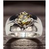 Image 1 : Dazzling 2.35 Ct VVs1 Golden Green Amber Lab Simulated Diamond Ring