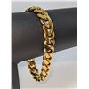 Image 4 : Huge 50 Gram Yellow 14 Kt Gold Plate Cuban Curb Link Bracelet