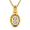 Image 3 : 14KT Yellow Gold 1.6ctw Tanzanite and Diamond Pendant