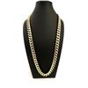Image 1 : Huge 285.5 Gram 14 Kt Gold Plated Curb Link Necklace