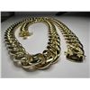 Image 4 : Huge 285.5 Gram 14 Kt Gold Plated Curb Link Necklace
