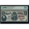 Image 1 : 1880 $5 Legal Tender Note PMG 53