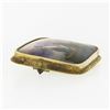 Image 6 : Antique 14k Gold Detailed Hand Painted Boat Scene w/ Engraved Frame Pin Brooch