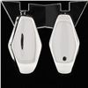 Image 3 : Unique Italian 14K White Gold Puffed Geometric High Polished Snap Huggie Earring
