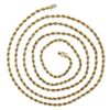 Image 4 : Classic Yellow Gold 46" 4mm Thick Layerable Rope Link Chain Necklace