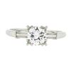 Image 4 : Vintage Platinum 0.75 ctw Old Cut Fiery Diamond in Square Basket Engagement Ring