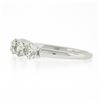Image 6 : 18k White Gold 1.24 ctw Round Ideal Low Profile Diamond 5 Stone Stack Band Ring