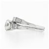 Image 7 : Vintage 14k Gold GIA Round Diamond Baguette 2.94 ctw Engagement Wedding Ring Set
