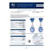 Image 4 : 7.65 ctw Tanzanite and 0.83 ctw Diamond Platinum Dangle Earrings
