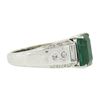 Image 5 : Platinum 3.67 ctw GIA Octagonal Green Emerald w/ Baguette & Round Diamond Ring