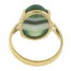 Image 6 : New 14k Yellow Gold 18.2x13mm Oval Cabochon Prong Set Green Agate Solitaire Ring