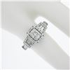 Image 7 : Solid 14k White Gold 1.46 ctw Radiant Diamond Engagement Ring