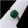 Image 2 : 2.24 ctw Emerald and 0.80 ctw Diamond 14K White and Yellow Gold Ring