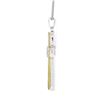 Image 5 : 18K TT Gold 0.60 ctw Round Diamond Open Cross Pendant w/ 18.5" Wheat Link Chain
